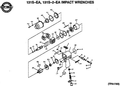 Diagram Diagram and Parts List for IR131S-2-EA  Ingersoll Rand Wrench